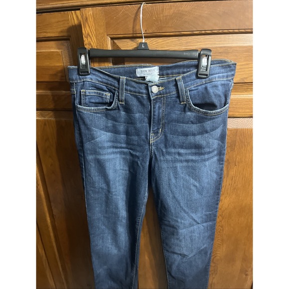 Judy Blue Jeans Womens Size 11/29 Straight Fit Dark Wash Stretch Denim Jeans - Picture 2 of 6